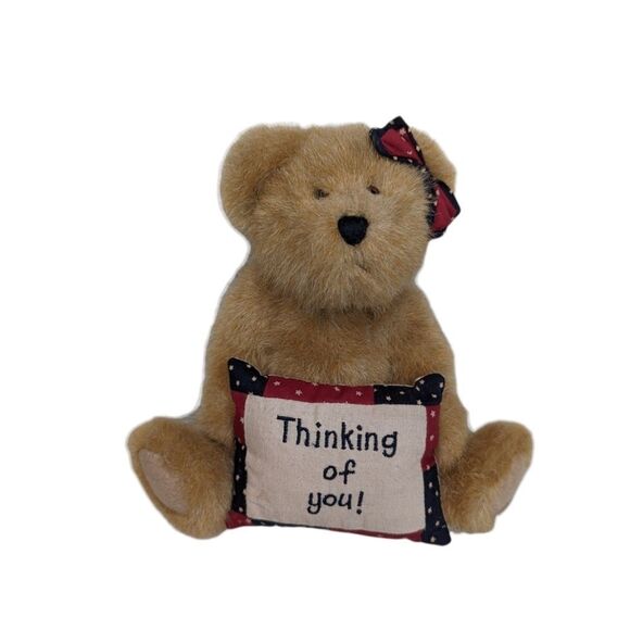 Boyd's Bears CHER n HUGS Thinking of You 8" Bean Filled Poseable Bear Retired 02 - Picture 1 of 3
